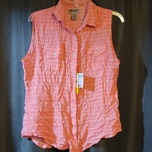 Wrangler sleeveless button up